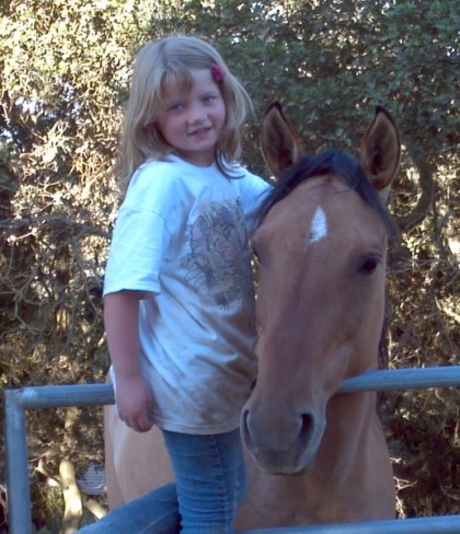 Kiger Mustang and Little girl